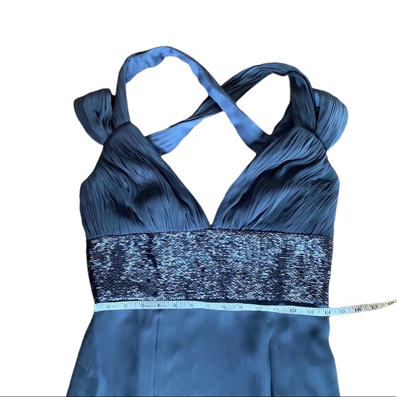 basix ii gray black silver sequin prom pageant wedding black tie gown dress XS/S - Picture 8 of 10